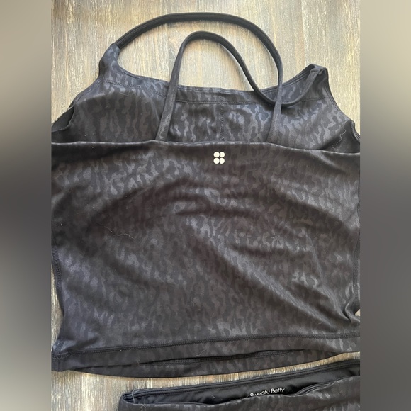 SWEATY BETTY London leggings and sports bra set black cheetah - Picture 4 of 5
